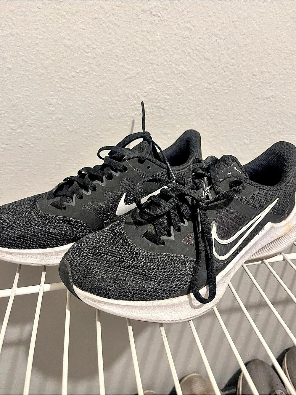 Nike Downshifter 12 Black & White Athletic Shoes